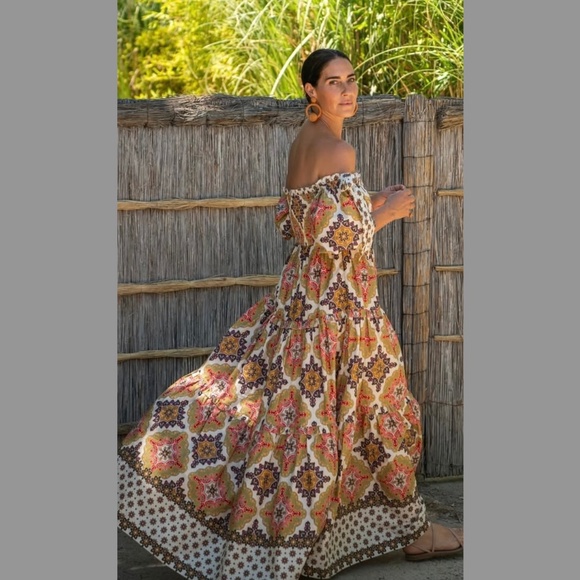 Cara Cara Tie-Detailed Cotton-Voile Dress with Shirred Bodice & Ruffled … - Picture 5 of 11